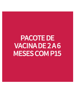 PACOTE DE VACINA DE 2 A 6 MESES COM P15