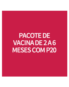 PACOTE DE VACINA DE 2 A 6 MESES COM P20