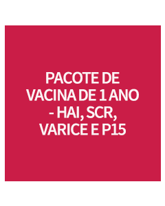 PACOTE DE VACINA DE 1 ANO – HAI, SCR, VARICE E P15
