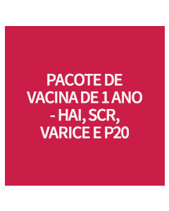 PACOTE DE VACINA DE 1 ANO – HAI, SCR, VARICE E P20