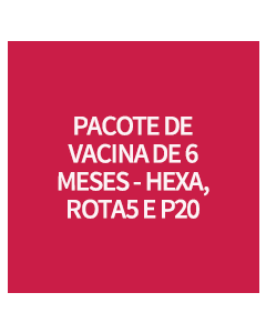 PACOTE DE VACINA DE 6 MESES - HEXA, ROTA5 E P20