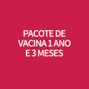 PACOTE DE VACINA 1 ANO E 3 MESES 